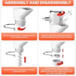 Gourmet Pasta Press Attachment for KitchenAid Stand Mixers, Pasta Attachment for Kitchen Aid Mixer Attachments with 7 Interchangeable Pasta Plates, Pasta Maker by HOZODO