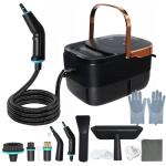 Handheld Steam Cleaner with 1.32 Quarts Tank & 15s fast Heat-Up, 13 Attachments.Portable High Pressuer Hand Held Stemer for home,Kitchen, Bathroom, Windows and Floors.Steamer for Cleaning
