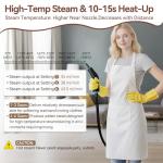 Handheld Steam Cleaner with 1.32 Quarts Tank & 15s fast Heat-Up, 13 Attachments.Portable High Pressuer Hand Held Stemer for home,Kitchen, Bathroom, Windows and Floors.Steamer for Cleaning