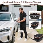 Handheld Steam Cleaner with 1.32 Quarts Tank & 15s fast Heat-Up, 13 Attachments.Portable High Pressuer Hand Held Stemer for home,Kitchen, Bathroom, Windows and Floors.Steamer for Cleaning