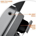 SKOK 3 Burner Outdoor Propane Griddle - 23.3 Inch, 30000 BTU, Portable Flat Top Gas Grill for Camping BBQ