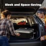 Setpower FC15 Portable 12v Refrigerator, -4℉-68℉ Fast Cooling Car Refrigerator, 15L/15.8Qt Car Fridge Portable Freezer with 12/24V DC & 110/240V AC, Electric Cooler (Black&Grey, 15L With AC Adapter)