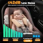 Setpower FC15 Portable 12v Refrigerator, -4℉-68℉ Fast Cooling Car Refrigerator, 15L/15.8Qt Car Fridge Portable Freezer with 12/24V DC & 110/240V AC, Electric Cooler (Black&Grey, 15L With AC Adapter)