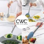 COOK WITH COLOR Silicone Cooking Utensils, Kitchen Utensil Set, Easy to Clean Silicone Kitchen Utensils, Cooking Utensils for Nonstick Cookware, Kitchen Gadgets Set, 10 Pieces, Blue and White