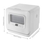 3-In-1 Portable Dishwasher, 785W Countertop Mini Dishwasher With Display Screen & Child Lock,Multi-Functional Large Capacity Compact Drying Storage Dishwasher For Apartments,Dorms,Rvs, Kitchens