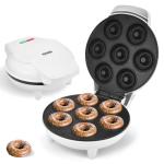 DSP Mini Donut Maker - Non-Stick, Cool Touch Electric Doughnut Machine for Mini Donuts - Perfect for Breakfast, Snacks & Desserts (White, 7 Donuts)