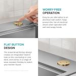 KRAUS Flat-Top Garbage Disposal Air Switch Button in Brushed Brass, KWDB-20BB