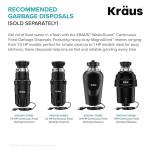 KRAUS Flat-Top Garbage Disposal Air Switch Button in Brushed Brass, KWDB-20BB