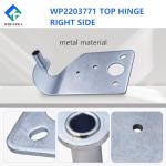 WP2203771 Top Hinge Right Side Compatible with Whirlpool Refrigerator 2203771