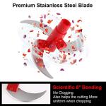 Geedel Hand Food Chopper, Quick Manual Vegetable Processor, Easy To Clean Rotary Dicer Mincer Mixer Blender for Onion, Garlic, Salad, Salsa, Nuts, Meat, Fruit, Ice, etc