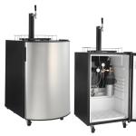 Beer Kegerator, Stainless Steel Single Tap Beer Kegerator Refrigerator, 128L Capacity with CO2 Tank, Drip Tray & Shelves, 32-50°F Cooling