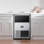 Coolake Commercial Ice Maker Machine 200 Lbs/24H with 50 Lbs Storage Bin, Stainless Steel Under Counter Ice Machine, Self Cleaning Freestanding Ice Maker for Home Bar Garage Outdoor Kitchen