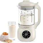 40oz Nut Milk Maker Machine– Almond, Oat & Soy Milk Machine with Auto Clean & Timer, No Filter Needed | 7-in-1 Glass Plant-Based Milk Blender for Healthy Homes-White