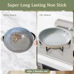 Cookersway Cookware Ceramic Nonstick Frying Pans: 3Pieces Non Stick Skillet 8 9.5 11 Inches - Healthy Egg Fry Pans - Free of PTFE,PFOA,PFAS