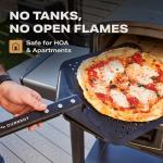 Current Model P Smart Electric Pizza Oven, 12-Inch, 850°F Max, Multiple Cooking Modes, App Connectivity for Temperature Monitoring & Custom Cooking Times, Compact for Indoor & Outdoor Use, Dark Gray