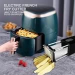 Fstcrt Electric French Fry Cutter, Professional Commercial and Household French Fries Cutter, Potato Slicer with 1/2Inch & 3/8Inch Blade, Automatic Cut Machine, Suitable for Potato Carrot Cucumber