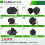 Yesker 4 Layer Herb Drying Rack Hanging Mesh Net Foldable Plant Drying Racks 18" Diameter with Black Zipper & Hook Dryer Hanging Rack for Herbs Seed Bud Fruit Clothes Grow Tent Closets Garden Outdoor