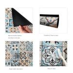 Mandala Boho Dish Drying Mats For Kitchen Counter Dryer Coffee Maker Bar Mat Table Countertop Pot Rubber Spill Pad (C Style, 23.6×15.7)