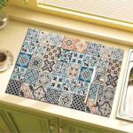 Mandala Boho Dish Drying Mats For Kitchen Counter Dryer Coffee Maker Bar Mat Table Countertop Pot Rubber Spill Pad (C Style, 23.6×15.7)