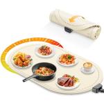 Warming Mat for Food, Food Warming Mat with Heat Insulation Pad, Fast Full-Surface Heating Mat for Food, Silicone Food Warmer, Electric Warming Tray for Parties Buffet,Gatherings,Everyday Use