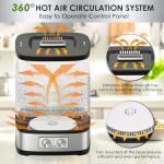 Seeutek Food Dehydrator, 5 BPA-Free Trays Food Dehydrator Machine with Adjustable Temperature Control for Beef Jerky, Fruits, Vegetables, Includes Recipe Book & 4 Reusable Storage Bags