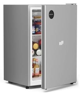 Upstreman 2.5 Cu.Ft All-Refrigerator Mini Fridge, Single Door Small Refrigerator, Dorm Fridge with 7 Adjustable Thermostat, Compact Refrigerator for Office, Bedroom or Dorm, Silver-CR26