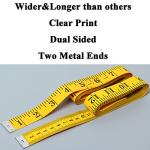 3pcs Soft Tape Measure Double Scale Measuring Tape Body Sewing Flexible Tailor Craft Vinyl Ruler for Weight Loss Medical Body Measurement, Has Centimetre Scale on Reverse Side 120-inch