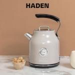 Haden Dorset 1.7 Liter Stainless Steel Electric Kettle, Hot Water Kettle with 360-Degree Base and Auto Shutoff, Putty & Chrome