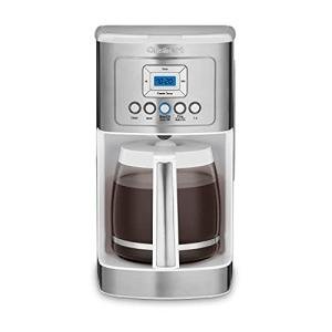 Cuisinart 14-Cup Coffee Maker, Programmable PerfecTemp Glass Carafe Coffee Machine with 1-4 Cup Setting, Brew Strength Control and Brew Pause, Stainless Steel, DCC-3200WNAS, White