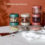 Povinmos 3Pack Overnight Oats Containers with Lids,10oz Glass Jar with Scew Lid,Salad Dressing Fruit Veggies Sauce Snacks Meal Prep Food Containers,Spice Jars,Wide Mouth Storage Containers