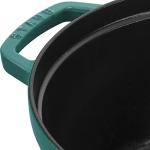 STAUB Cast Iron 7-qt Round Cocotte, Serves 7-8, Turquoise