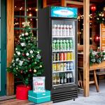 BODEGACOOLER Commercial Beverage Refrigerator, 12.5 Cu. Ft Black Commercial Merchandiser Refrigerator, LED Light/Adjustable Shelves,Upright Large Display Refrigerator For kitchen/Office/Home/Garage.