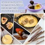 Party Desserts Electric Fondue Pot Set with 2 Pots, Candy & Chocolate Melting Pot, Melting Chocolate Warmer for Dipping, Fondue Pot Electric Set, Fondue Forks Included, 2.5 Cups, Lavender