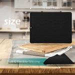 GeeRic Dish Drying Mats, Heat-resistant Silicone Mat for Kitchen Counter, Non-Slip Dish Dry Mat Dishwasher Safe Small, Black