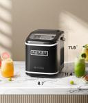 ecozy Smart Ice Maker, Portable Ice Makers Countertop with App Remote & Voice Control, 9 Bullet Ice Cubes in 6 Mins, 26lbs/24Hrs, Self-Cleaning, Quiet Ice Maker Machine for Home Kitchen Office RV