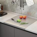 304 Stainless Steel Cutting Board for Kitchen – Large (40x30cm/15.7x11.8in) Non-Slip, Dishwasher Safe – Ideal for Meat, Vegetables, Fruits, Bread & Baking – Commercial & Home Use