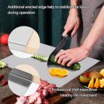 304 Stainless Steel Cutting Board for Kitchen – Large (40x30cm/15.7x11.8in) Non-Slip, Dishwasher Safe – Ideal for Meat, Vegetables, Fruits, Bread & Baking – Commercial & Home Use