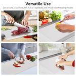 304 Stainless Steel Cutting Board for Kitchen – Large (40x30cm/15.7x11.8in) Non-Slip, Dishwasher Safe – Ideal for Meat, Vegetables, Fruits, Bread & Baking – Commercial & Home Use