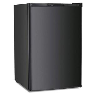 Antarctic Star Upright Freezer 3.0 Cu.ft, Compact Mini Freezer with Reversible Single Door, Temperature Control, Removable Shelves, Small freezer Stainless Steel for Dorms Home Office, Black