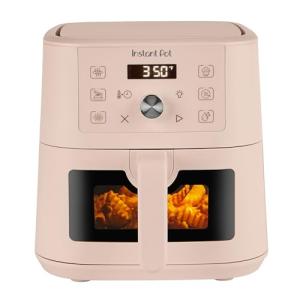 Instant Pot 4Qt VORTEX 6-in-1 Mini Air Fryer, Custom Program Options, Air Fry, Broil, Roast, Dehydrate, Bake, Reheat, Rosewater, 4 Quarts