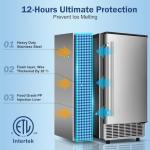 RAPSUAR Under Counter Ice Maker - 95Lbs/Day