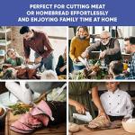 Homaider Electric Knife for Turkey, Meat Slicing, Bread, Fillet, Foam & More | Ergonomic Handle + 2 Stainless Steel Carving Blades & Serving Fork Included