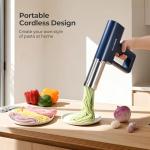 Narcissus Electric Pasta Maker, 3 in 1 Handheld Pasta Maker Machine, 4000mAh Larger Battery, Cordless for Portable Design, Automatic Dough Press, Blue, Include a Cleaning Brush