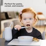 ezpz Happy Bowl - 24 Months + (Coral) - 100% Silicone Suction Bowl with Built-in Placemat – Dishwasher Safe