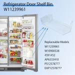 Eifelgold 1 Piece W11239961 Refrigerator Replacement Shelves Refrigerator Door Shelf Fits for whirl-pool Side-by-side Refrigerators WRS321SDH WRS311SDH WRS325SDH Replaces W10900538