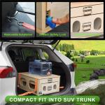 JAGAHAHA Overland Kitchen Slide-Out System, All-in-One Camp Kitchen Box with Sink, Chopping and Cooking Features, Folding Camping Table for SUV, Overlanding & Car Camping, Quick 1-Minute Setup