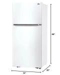 LG LTCS20020W 20.2 Cu. Ft. Top-Freezer Refrigerator - White