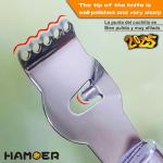 HAMOER Lemon Citrus Zester Tool Cheese Grater for kitchenaid-Multipurpose grooved channel knife scraper,Stainless steel blade and ergonomically designed curved handle