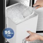 RAPSUAR Under Counter Ice Maker - 95Lbs/Day