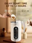 BHG 45oz Nut Milk Maker, Automatic Soy Milk Maker Machine with 14-Blade Grinder, 11 Functions & LED Touch Screen, Plant-Based Milk Machine for Almond,Oat & Soy, 18H Timer, Keep Warm & Self-Cleaning